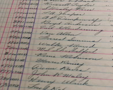 Weld County Garage 1908 ledger